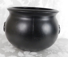 Vtg 1987 Union Products Blow Mold Halloween Black Witch Cauldron Bucket 13