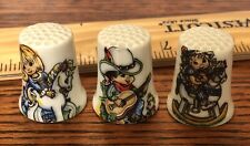 Thimbles Lot Of 3 Children Playing Unicorn Cowboy Pony picture