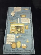 Vintage Fallani & Cohn Luther Travis Early New England Cookery Linen Tea Towel picture