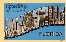 FL~FLORIDA~JACKSONVILLE~GREETINGS FROM JACKSONVILLE~LARGE LETTER CHROME picture