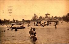 SAUGATUCK MICHIGAN EARLY 1900's SWIMMING-REAL PHOTO POSTCARD BK67 picture