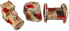 Vintage Christmas Ornaments Set of 3 Handmade Miniature Train Bed  Stool Chair picture