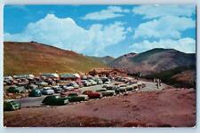 Rocky Mountain National Park Colorado CO Postcard Trail Ridge Museum c1960s Cars picture