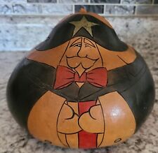 Vintage Uncle Sam Gourd Folk Art Americana Signed Melissa Brown 1997 picture