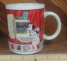 Vintage Computer On Disney's 101 Dalmatians Puppies Coffee Mug Tea Cup 