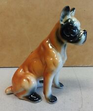 Vintage BOXER Porcelain Dog Statue Figurine BONE CHINA label Made in Japan picture