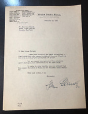 1944 U.S. Senator Thomas Terry Connally Signed Letter Represented Texas picture