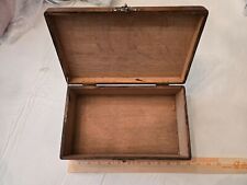 Old Vintage Keepsake BOX, dark brown, perfect condition, intact lock, 11.5x6.5x4 picture