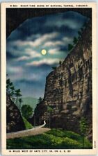 Postcard - Night-Time Scene of Natural Tunnel - Virginia picture