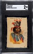 1910 S67 Tobacco Silks - NOON DAY -  American Indian Chiefs (Tokio) #14 SGC 2.0 picture