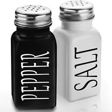 Salt and Pepper Shakers Set -DWTS DANWEITESI Cute Salt Shakers - Vintage Glass B picture