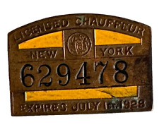 1928 New York Chauffeur License 629478 1.5