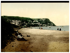 England. Yorkshire. Whitby. Runswick Sands. Vintage Photochrome by P.Z, Photoc picture