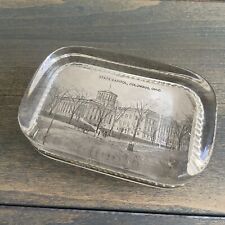 Vintage Antique Ohio State House Columbus Ohio Glass Paperweight (D6) picture