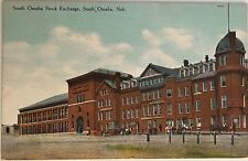 South Omaha Stock Exchange Horses Nebraska Antique Postcard c1910 picture