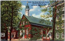 Winston-Salem North Carolina NC, 1949 The Home Moravian Church, Vintage Postcard picture
