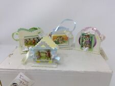 4 Casey Mack for Bethany Lowe Designs Cardboard Easter Baskets Ornaments W/Tags picture