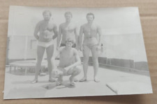 Shirtless Men Trunks Bulge Beefcake Affectionate Guys Muscle Gay int Vtg Photo picture