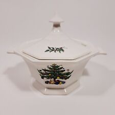 NIKKO CHRISTMASTIME Octagon Sauce Gravy Boat with Lid ~ Japan ~ Retired picture