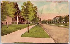 1922 Armory Looking West Soo Michigan MI Street View Trees House Posted Postcard picture