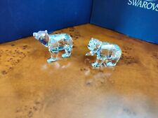 swarovski crystal figurine polar bears with original box and certificate picture