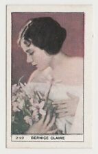 Bernice Claire film star Vintage 1932 BAT Cinema Stars Tobacco Card #249 picture