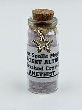 AMETHYST Ancient Altar Blessed Witches Salt &Crashed Crystals Best Spells Magick picture