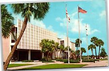 Tampa Florida~Administration Bldg~University Of South Florida~Flags~Vintage PC picture
