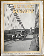 1912 RENAULT AUTO-CAR GRAND LUXE SUR CHASSIS antique automobile brochure FRANCE picture