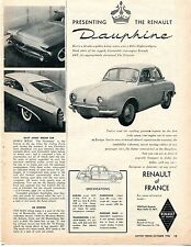 1956 Renault Dauphine 50 mile A Gallon 4 Door Sedan Print Ad picture