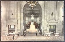 Postcard Union Train Station Kansas City Missouri Interior Waiting Room c1910 picture