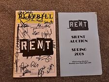 RENT cast signed PLAYBILL Nederlander Theatre Broadway Cares 2008 autograph picture