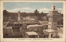 El Hamma Tunisia Africa Arab Village c1915 Postcard #1 picture