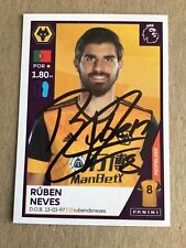 Ruben Neves, Portugal 🇵🇹 Panini Wolverhampton Wanderers 2021 hand signed picture