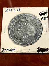 rare 1964 Zulu HAS 2-sided lead Test Strike of Leather doubloon H. Alvin Sharpe picture