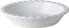 Fun Elements Pie Pan, 9 Inch Ceramic Pie Dish, Deep Dish Pie Pan with Lace Embos picture