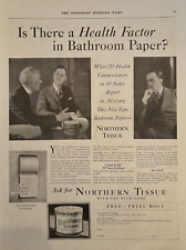 Northern Tissue Green Bay Wi Bathroom Blue Paper Roll Vintage Print Ad 1929 picture