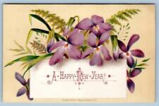 1878 L PRANG HAPPY NEW YEAR BARNARD SUMMER CO WORCESTER MASSACHUSETTS TRADE CARD picture