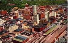 Birmingham AL-Alabama, Aerial City View Vintage Souvenir Postcard picture