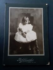 1898 Large Cabinet Card, Little Girl, Signed And Dated, Detrick picture