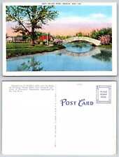 Neenah Wisconsin DOTY ISLAND PARK BRIDGE Postcard g216 picture