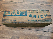 Vintage Kraft Pasteurized Brick Wooden Box 5LB picture