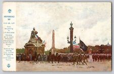 WW1 WWI July 4th 1918 Strasbourg Place Paris Bouchor Painting Red Cross Postcard picture