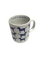 Blue & White Loyal Labrador Cup Designed by Milly Green 3.5 inches Tall picture