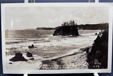 Vintage Unposted RPPC Postcard Pacific Ocean Olympic Loop Highway Ellis 678 picture