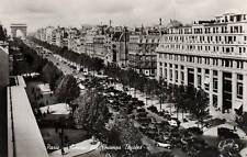 VINTAGE POSTCARD c. 1925 BIRD'S EYE VIEW OF CHAMPS ELYSEES PARIS REAL PHOTO RPPC picture