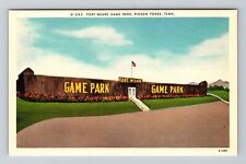 Pigeon Forge TN-Tennessee, Fort Weare Game Park, Antique Vintage Postcard picture