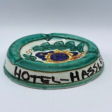 Vintage Ashtray Hotel Hassler Villa Medici Roma Pottery Crest Wreath Italy Rome picture