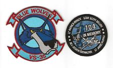 USN VS-35 BLUE WOLVES MEMORIAL patch set S-3 VIKING SQN picture