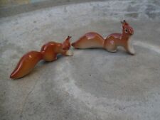VINTAGE FIGURINE SQUIRRELS  LOMONOSOV PORCELAIN MADE IN USSR LOT OF TWO picture